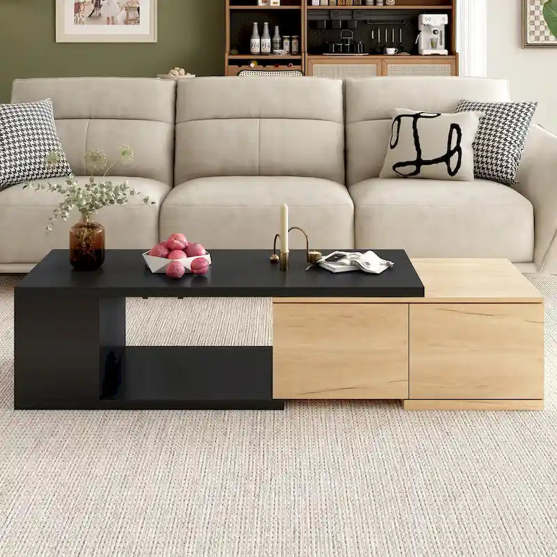 Multi-functional Hidden Storage Coffee Table with 2 Drawers