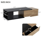 Multi-functional Hidden Storage Coffee Table with 2 Drawers