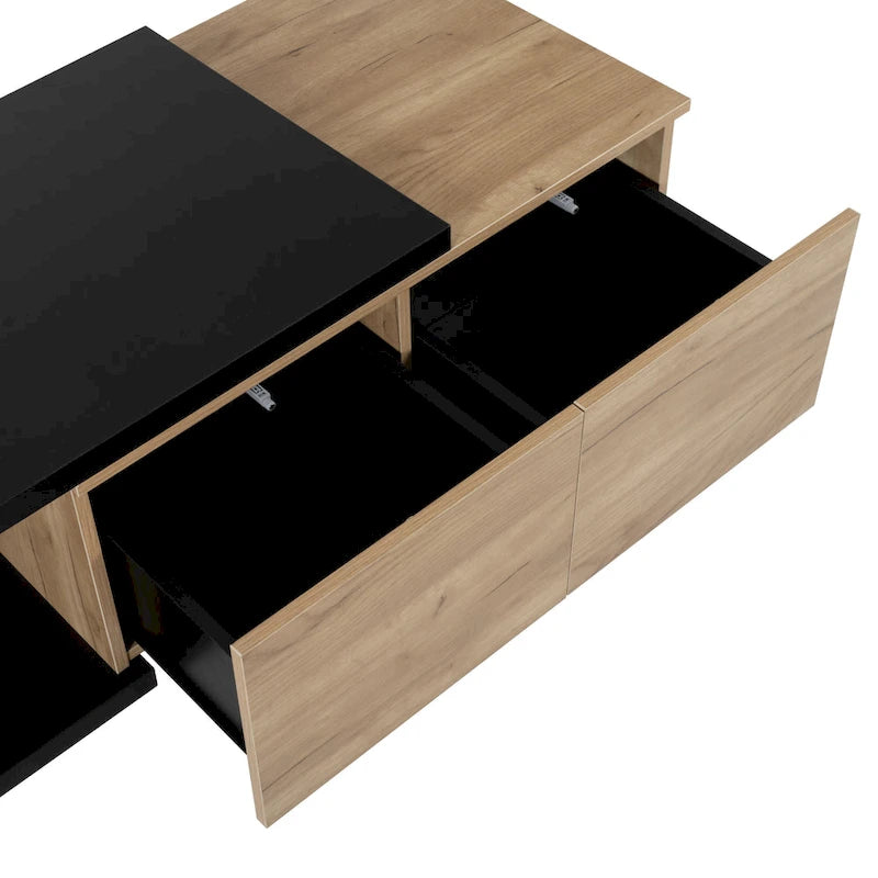 Multi-functional Hidden Storage Coffee Table with 2 Drawers
