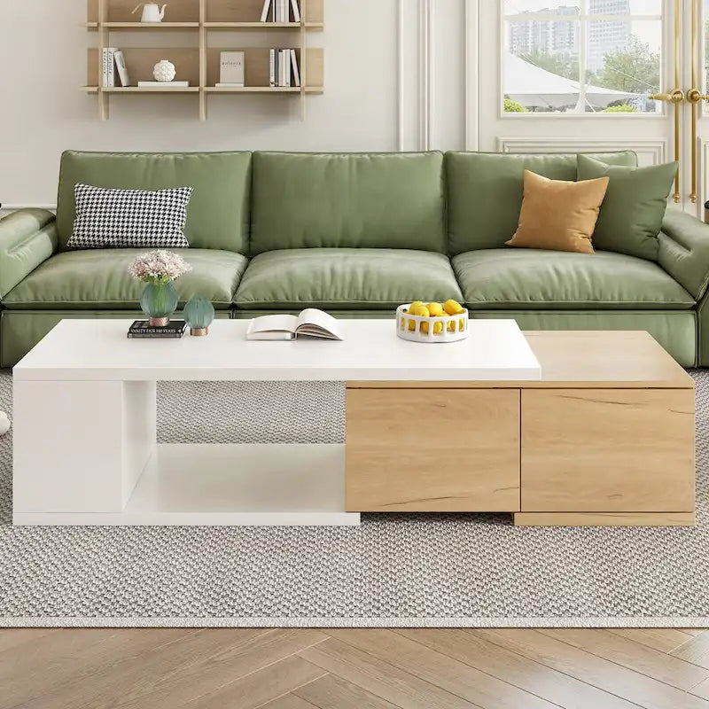 Multi-functional Hidden Storage Coffee Table with 2 Drawers