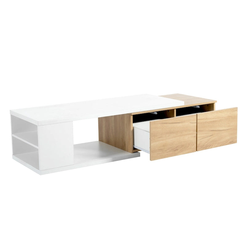Multi-functional Hidden Storage Coffee Table with 2 Drawers