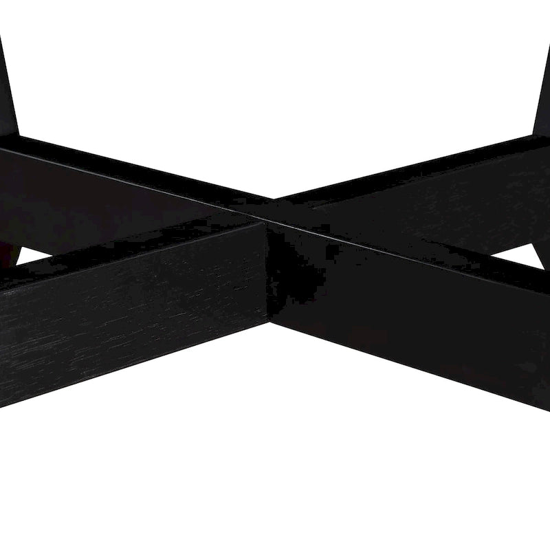 Farmhouse Wood Round Coffee Table with 4 Soild Wood Legs