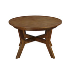 Farmhouse Wood Round Coffee Table with 4 Soild Wood Legs