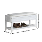 Rouen Seating Bench with Shoe Storage, Espresso