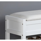 Rouen Seating Bench with Shoe Storage, Espresso