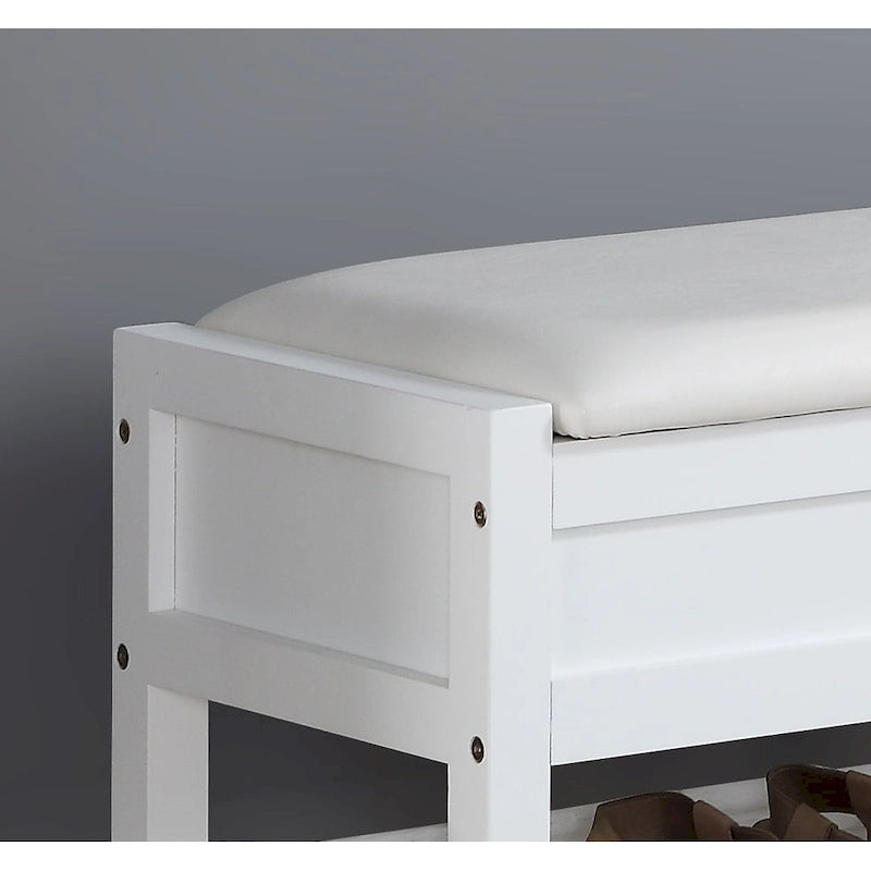 Rouen Seating Bench with Shoe Storage, Espresso