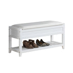 Rouen Seating Bench with Shoe Storage, Espresso