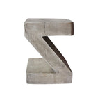 Modern Light Gray Concrete Side Table with Sculptural Design
