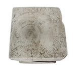 Modern Light Gray Concrete Side Table with Sculptural Design