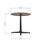 End Table Glass Top Side/End Drink Table - Tall Modern Round Accent Metal Nightstand Furniture