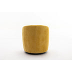 Yellow Chenille Modern 25.6  Swivel Barrel Chair with Metal Ring
