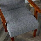 Grey 18.7  Arm Chairs with Round Table (Set of 2)