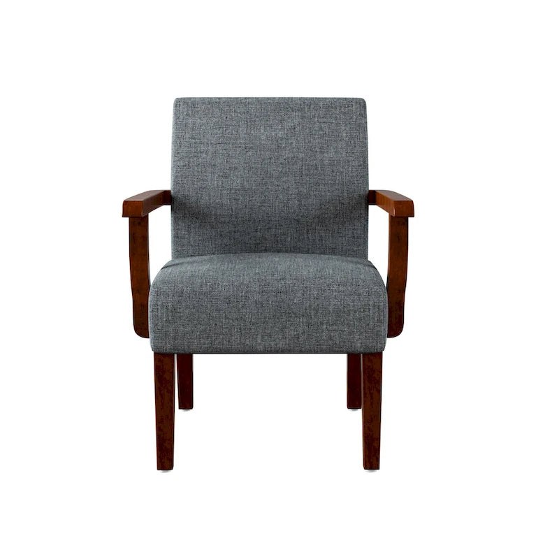 Grey 18.7  Arm Chairs with Round Table (Set of 2)