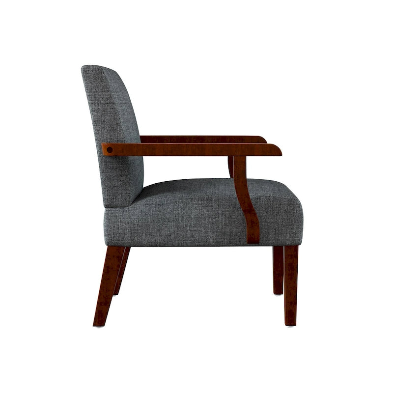 Grey 18.7  Arm Chairs with Round Table (Set of 2)