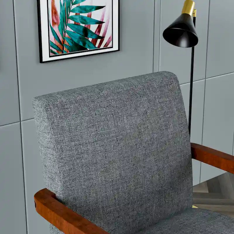 Grey 18.7  Arm Chairs with Round Table (Set of 2)