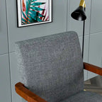 Grey 18.7  Arm Chairs with Round Table (Set of 2)