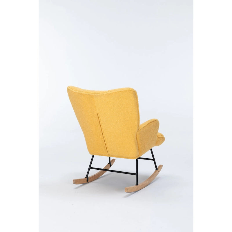 Rocking Chair Wingback Chair Modern Rocking Accent Chairs Glider Recliner for Living Room, Nursery, Bedroom