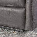 Modern Contemporary Recliner Chair (Double Seat), Fabric Loveseat with Plush Cushions