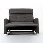 Modern Contemporary Recliner Chair (Double Seat), Fabric Loveseat with Plush Cushions