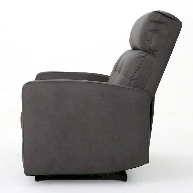Modern Contemporary Recliner Chair (Double Seat), Fabric Loveseat with Plush Cushions