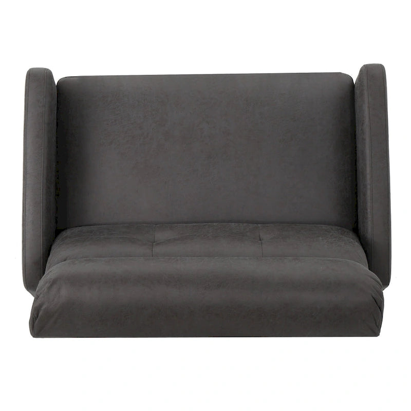 Modern Contemporary Recliner Chair (Double Seat), Fabric Loveseat with Plush Cushions