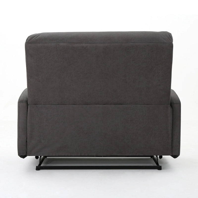 Modern Contemporary Recliner Chair (Double Seat), Fabric Loveseat with Plush Cushions
