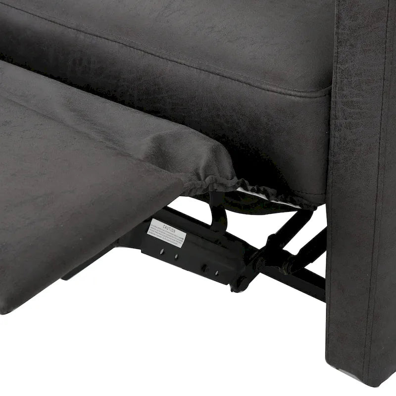 Modern Contemporary Recliner Chair (Double Seat), Fabric Loveseat with Plush Cushions