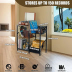 3-Tier Vinyl Record Stand - 29.7 x 12.6 x 28.4 inches