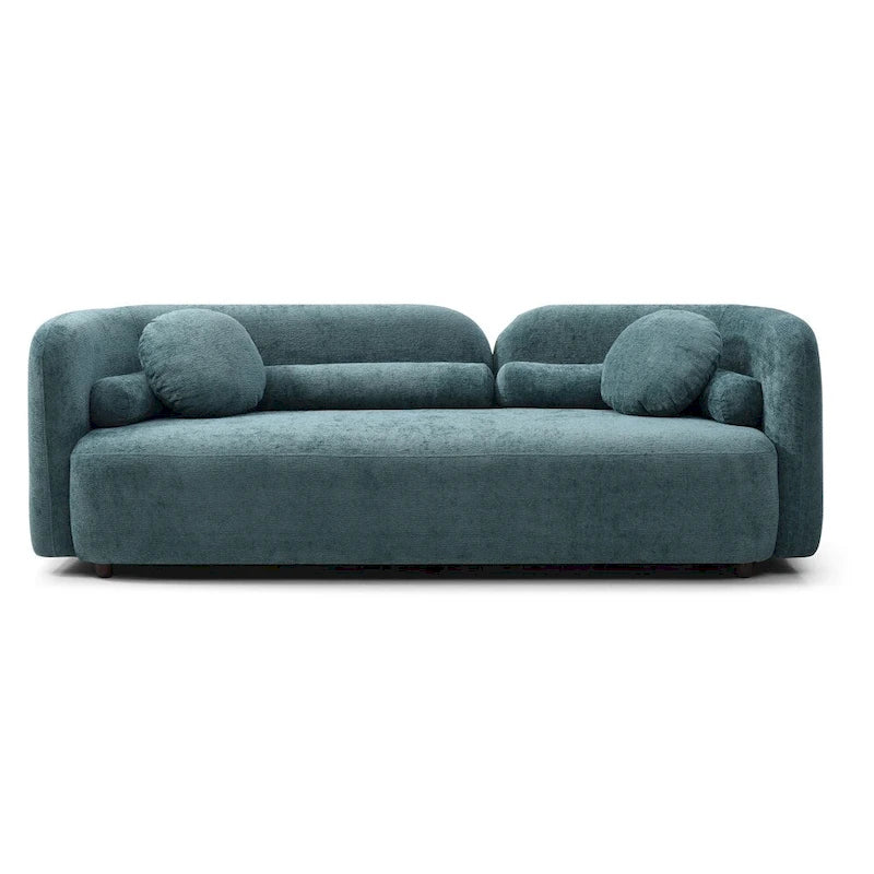 Modern 3 Seater Velvet Upholstered Comfy Couch with Legs