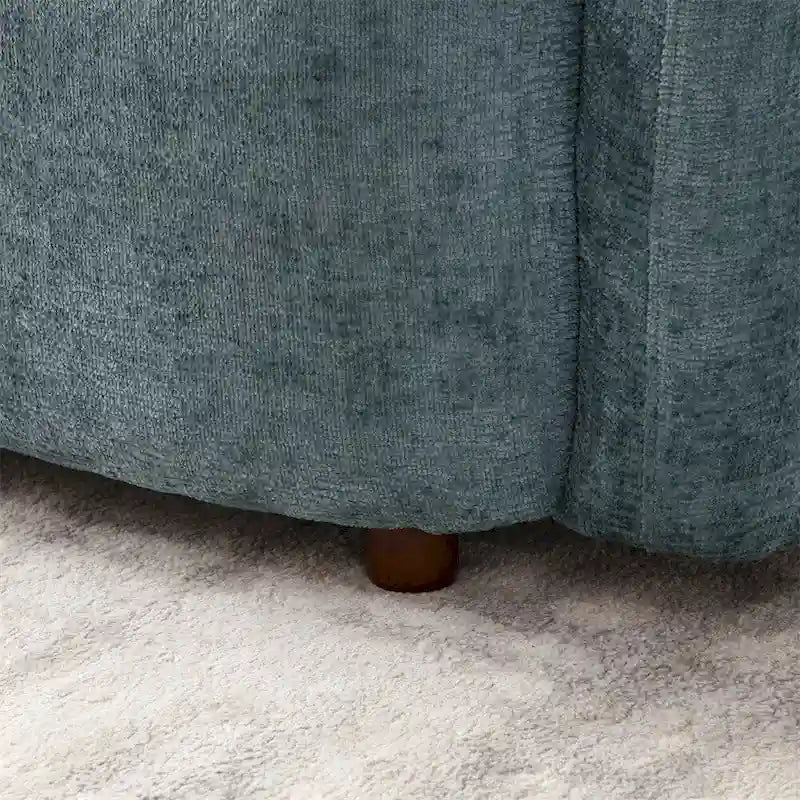 Modern 3 Seater Velvet Upholstered Comfy Couch with Legs