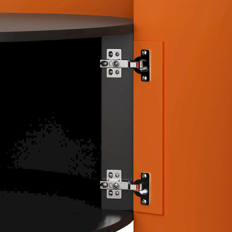 Nesting Coffee Table, Round Nesting Tables and End Tables for Small Space, Modern Side Tables with Extendable Sliding Tabletop