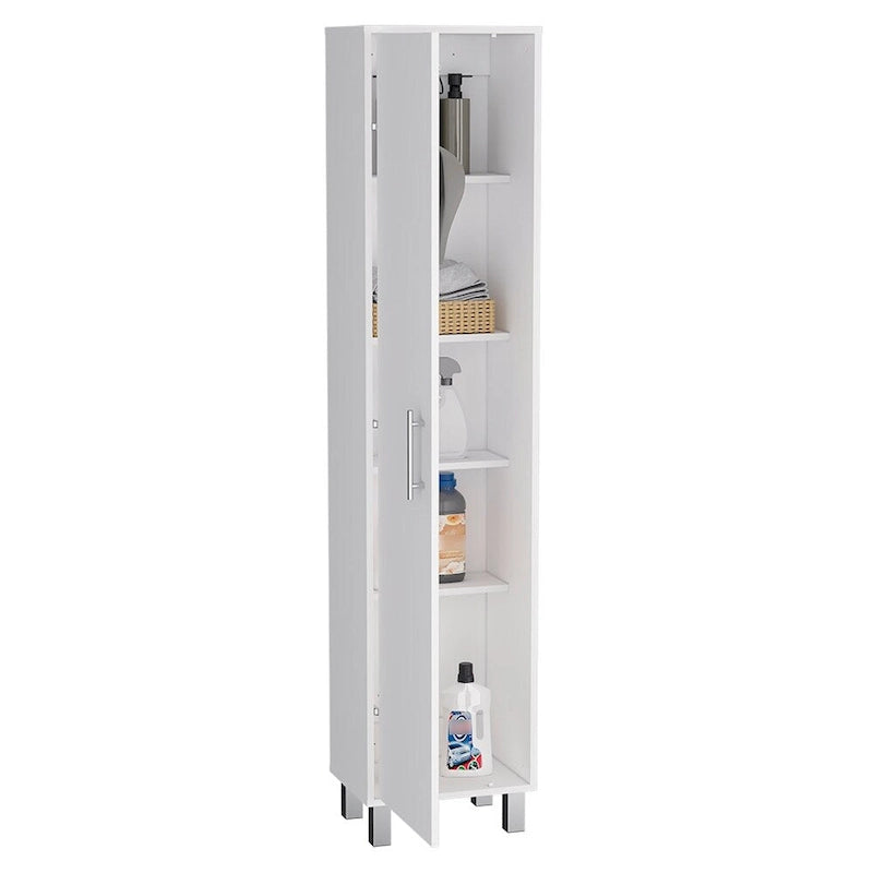 70  Tall Storage Cabinet Broom Closet with Broom Hangers,and Four Shelves