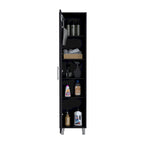 70  Tall Storage Cabinet Broom Closet with Broom Hangers,and Four Shelves