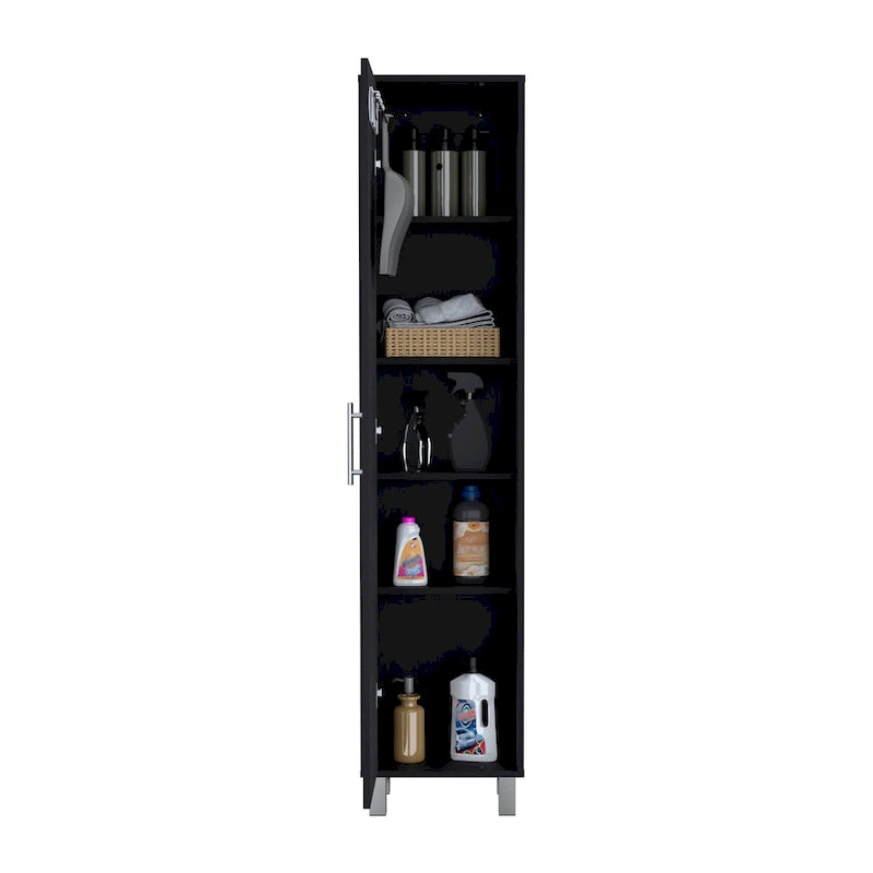 70  Tall Storage Cabinet Broom Closet with Broom Hangers,and Four Shelves