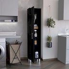 70  Tall Storage Cabinet Broom Closet with Broom Hangers,and Four Shelves