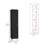 70  Tall Storage Cabinet Broom Closet with Broom Hangers,and Four Shelves