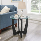 23.5 Inch Round Glass Coffee Table