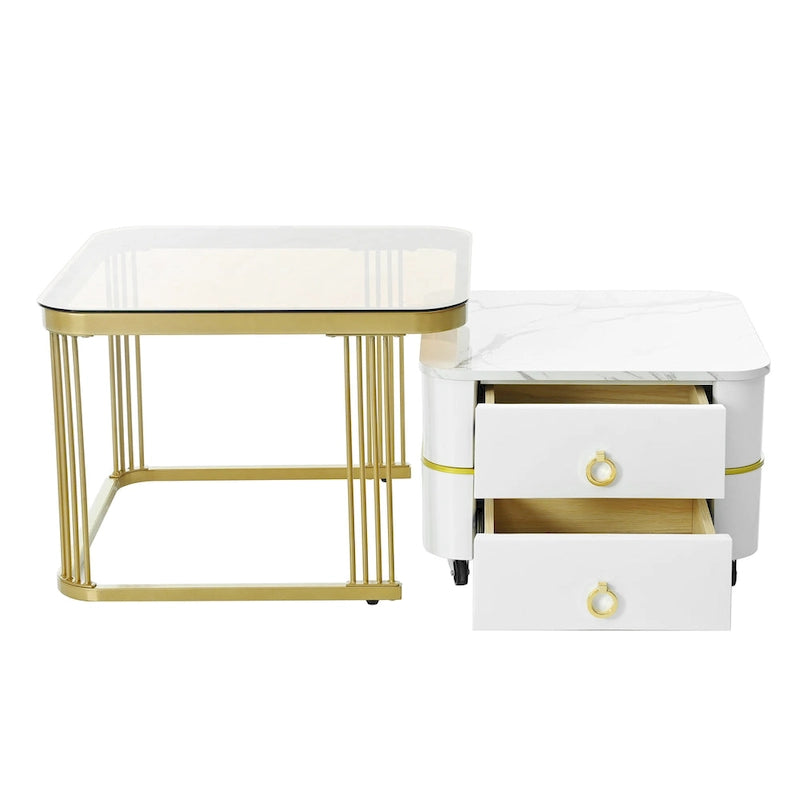 Nesting Coffee Table with Wheels