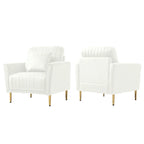 Velvet Accent Chair Living Room Chair Set of 2
