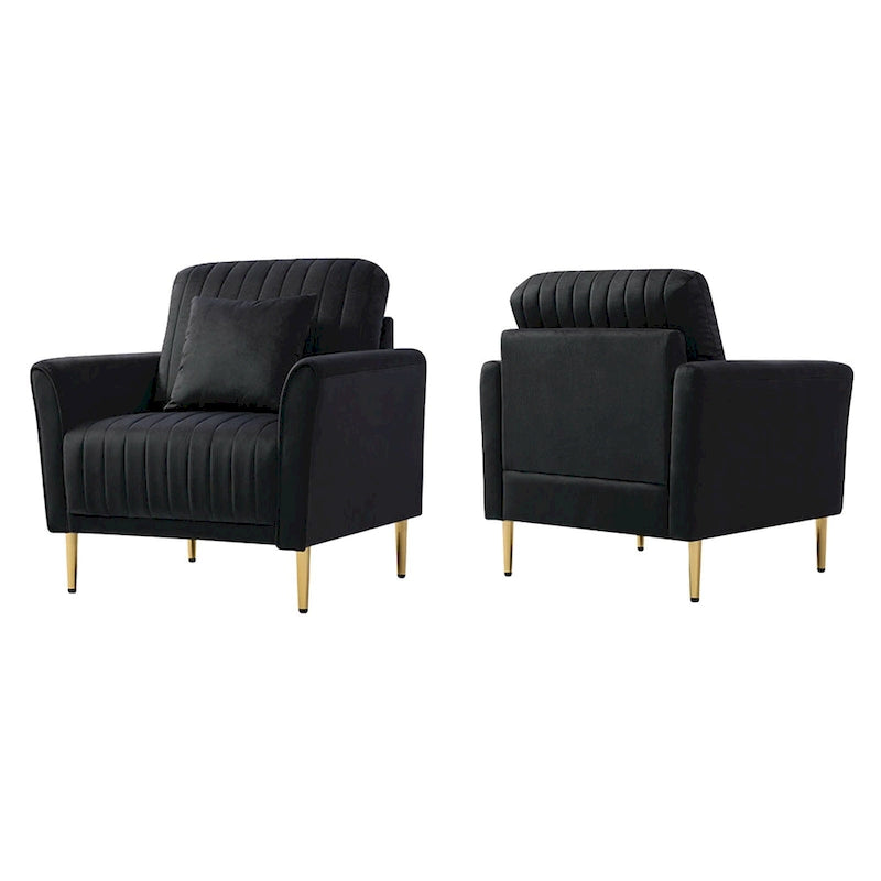 Velvet Accent Chair Living Room Chair Set of 2