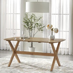 Lifestorey Baywood 5-Piece Solid Wood Armchair Dining Set