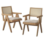 Lifestorey Baywood 5-Piece Solid Wood Armchair Dining Set