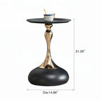 small round side table for small space