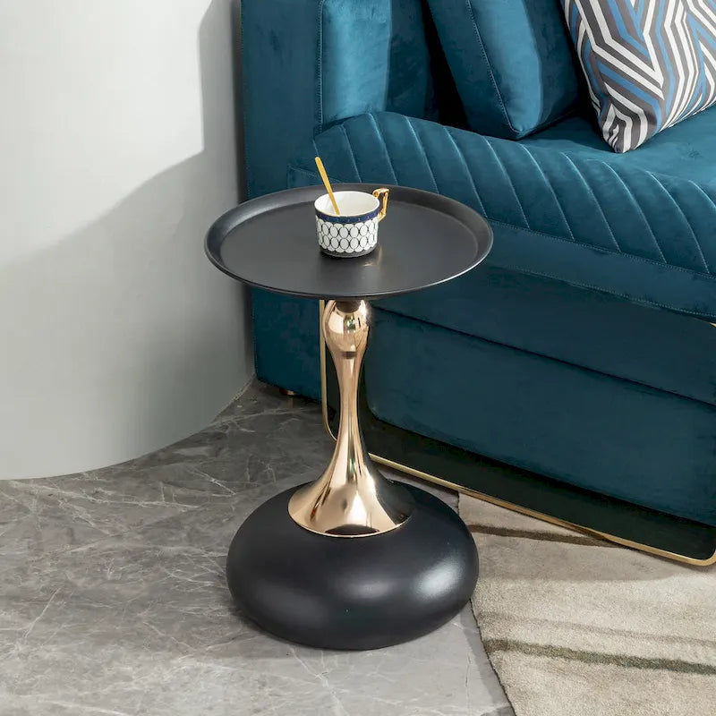 small round side table for small space