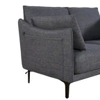 Christopher Knight Home - 2.5-Seater Sofa with USB Charging Port & Metal Legs