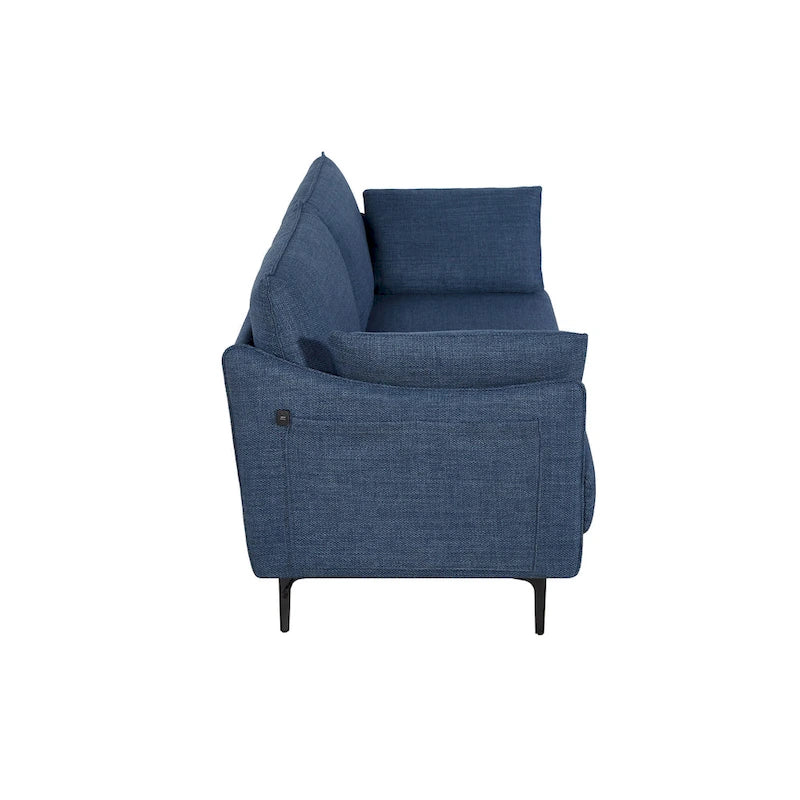 Christopher Knight Home - 2.5-Seater Sofa with USB Charging Port & Metal Legs