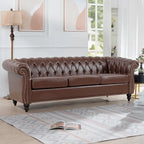 Naro Mid-Century 84  Modern 3 Seater Chesterfield Sofa Couches by Christopher Knight Home