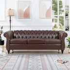Naro Mid-Century 84  Modern 3 Seater Chesterfield Sofa Couches by Christopher Knight Home