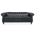 Naro Mid-Century 84  Modern 3 Seater Chesterfield Sofa Couches by Christopher Knight Home