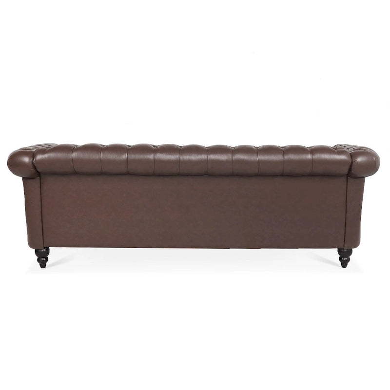 Naro Mid-Century 84  Modern 3 Seater Chesterfield Sofa Couches by Christopher Knight Home